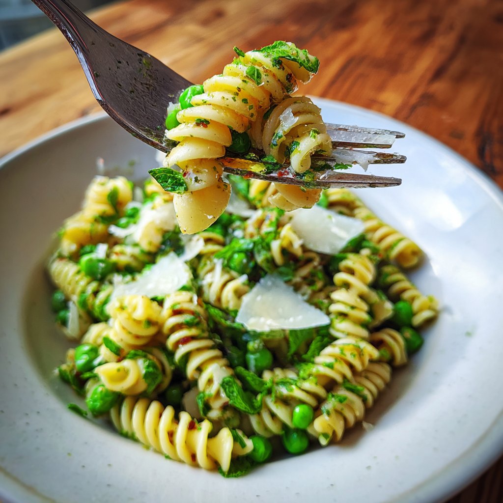 Sweet Pea and Mint Pasta