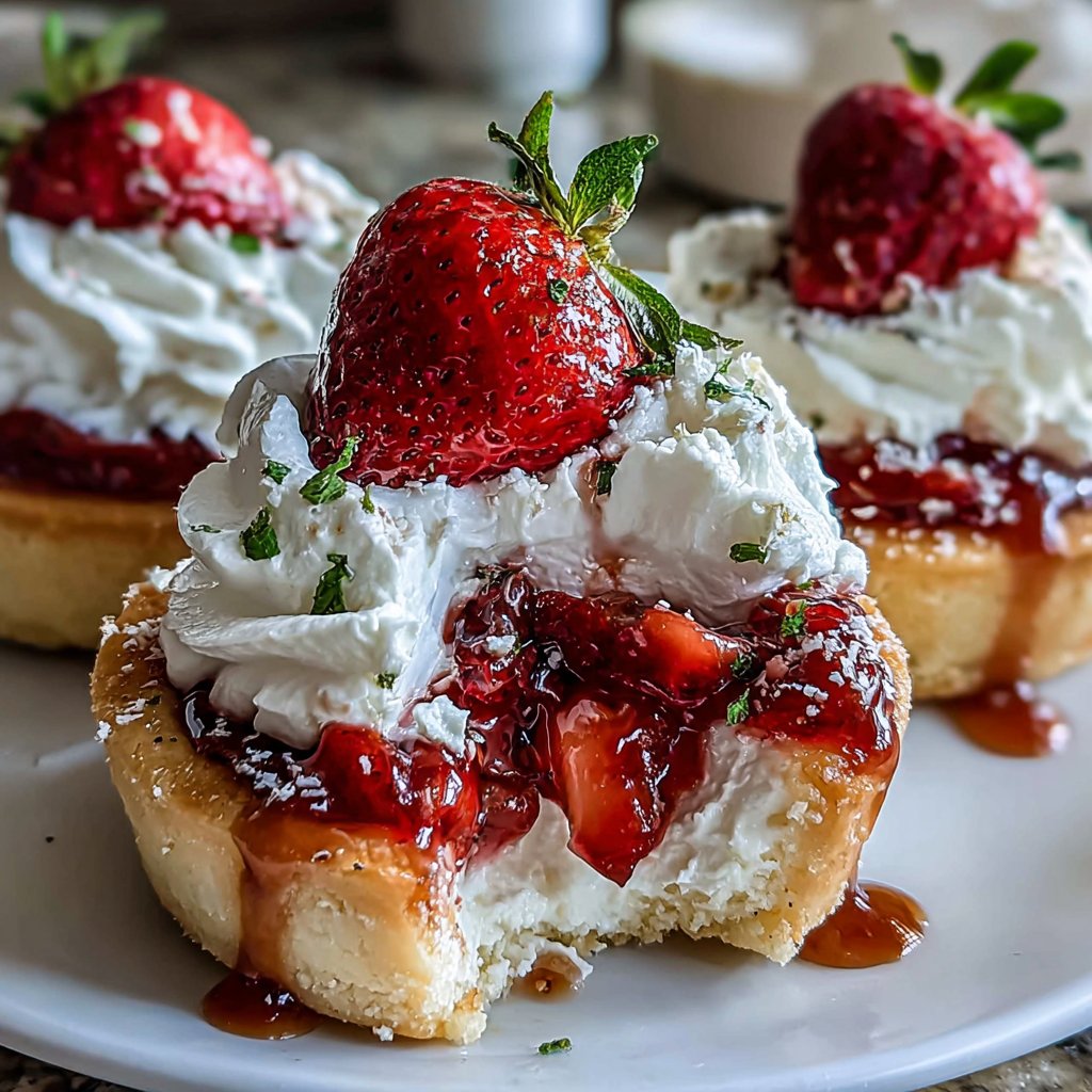 Strawberry Whipped Cream Tarts
