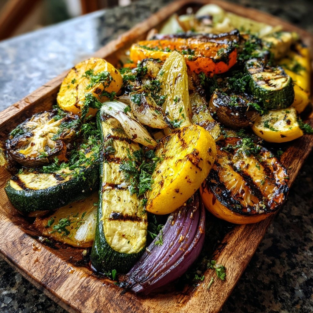 Healthy Lemon Herb Grilled Veggies