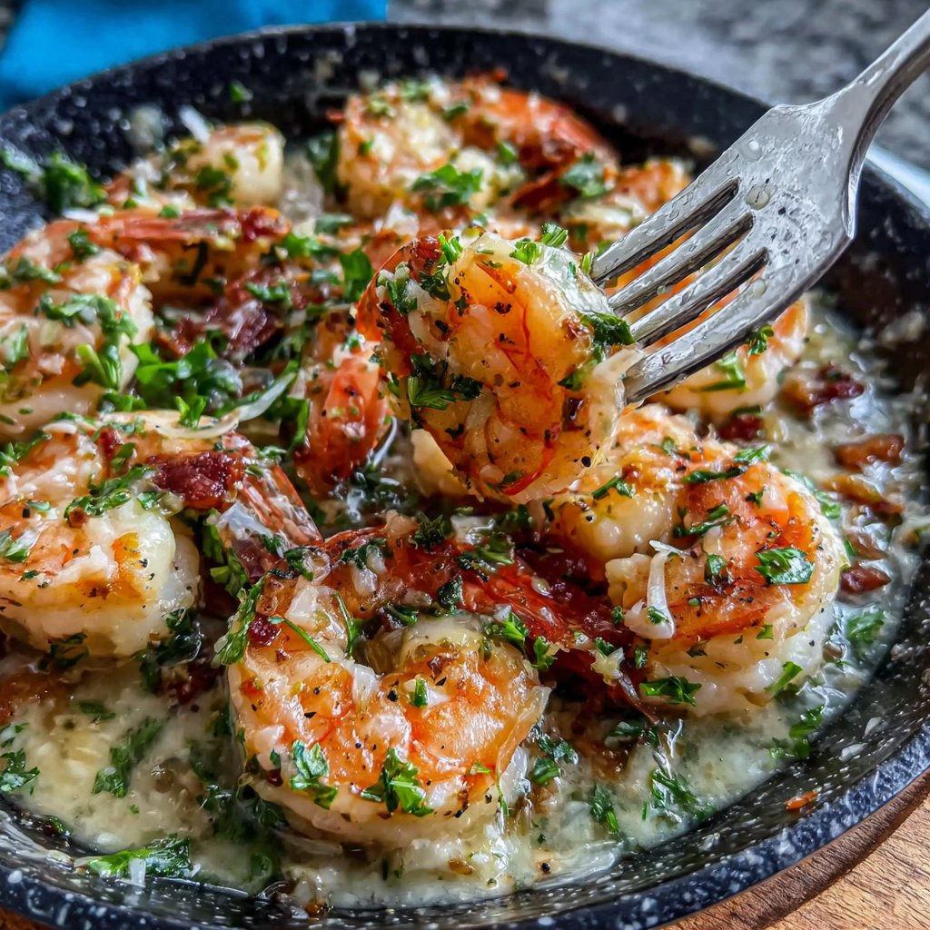 One Pan Creamy Lemon Shrimp