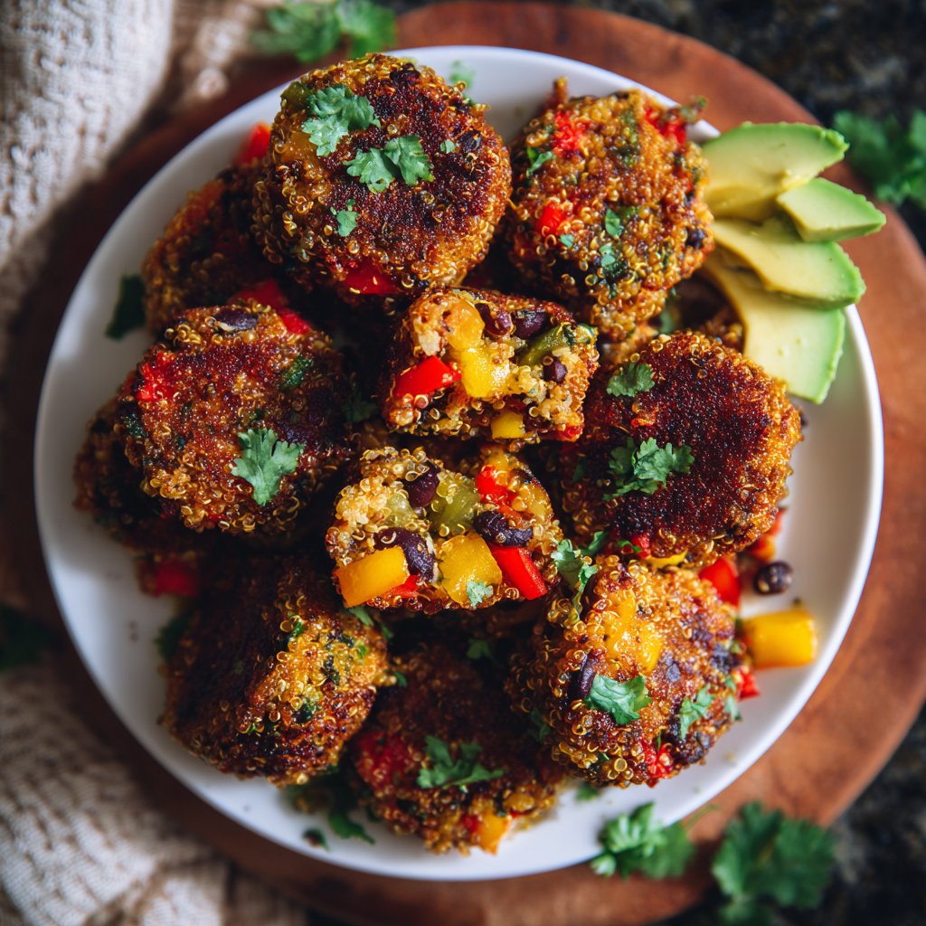 Fiesta Quinoa and Black Bean Bites