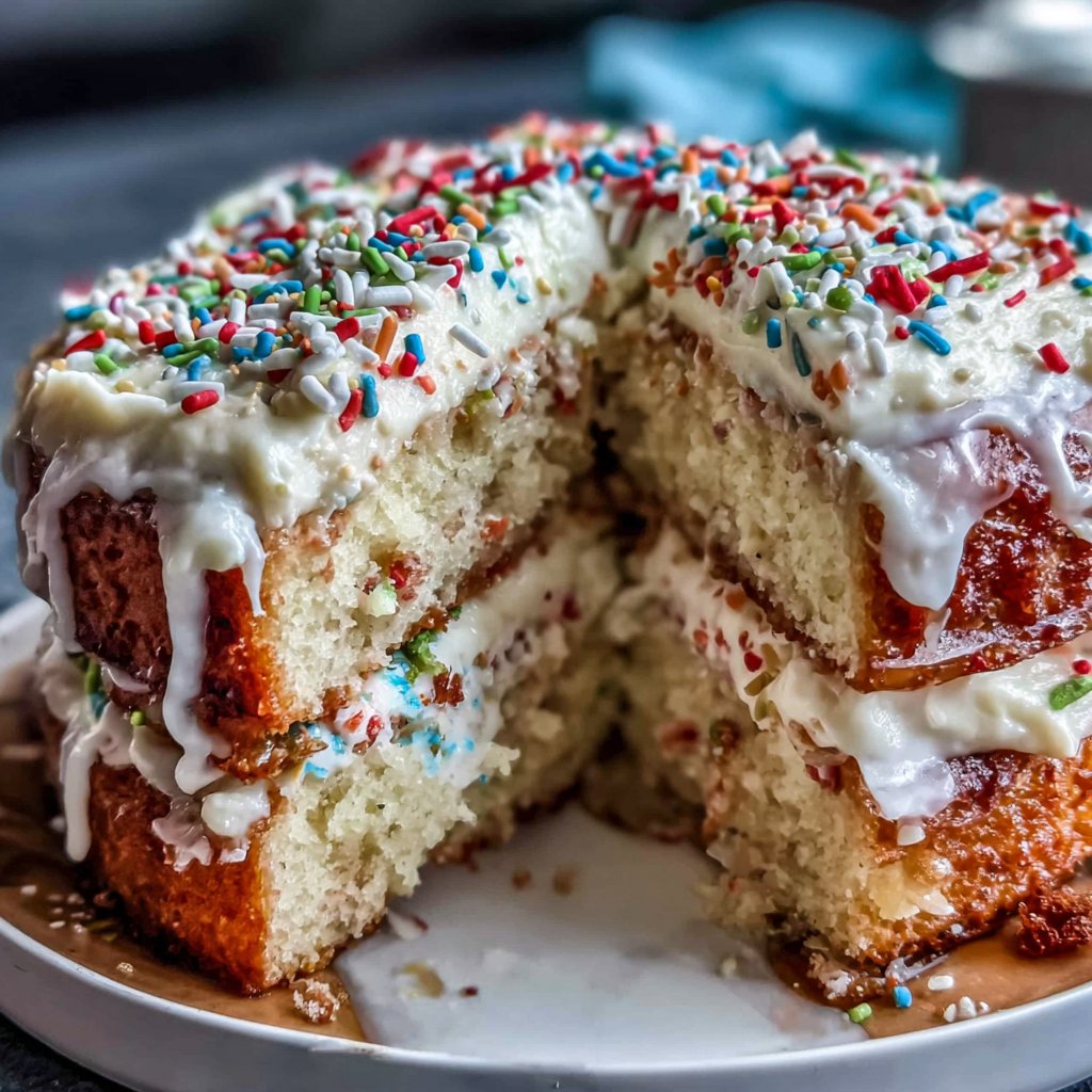 Festive Sprinkles Graduation Cake