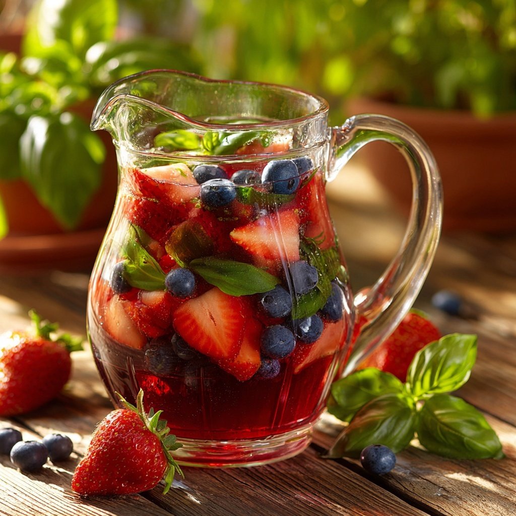 Berry Basil Infused Water